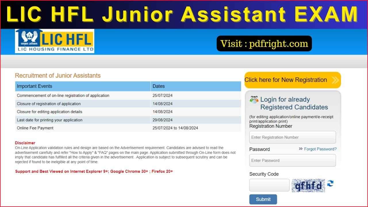 LIC Housing Finance Ltd , LIC HFL Junior Assistant Recruitment 2024 , Apply Online 200 Post , Eligibility , Ecam Date , Exam Pattern , etc.