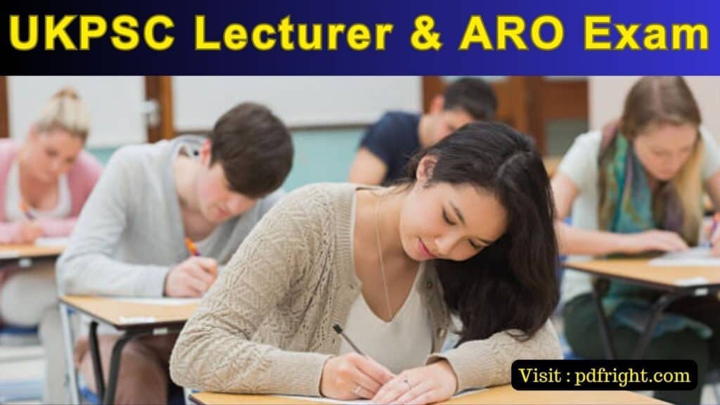 UKPSC Lecturer Goverment Polytechnic & ARO Exam 2024, Eligibility for Vacancy wise , Age Limit , Fees , Trade wise Vacancy , Exam City .